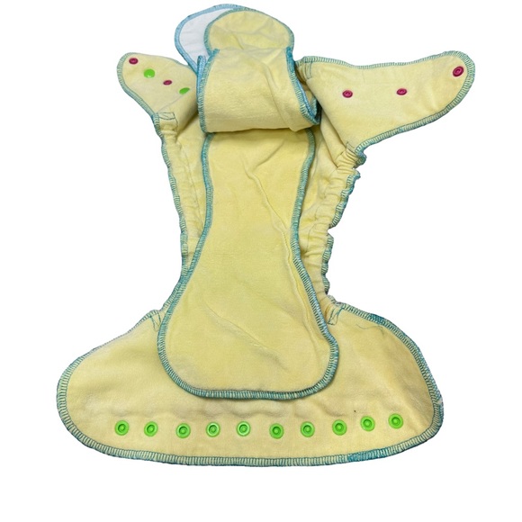 Twinkie Tush Cloth Diaper Bundle Fabric Diaper Baby Adjustable Pink Yellow - Picture 13 of 14